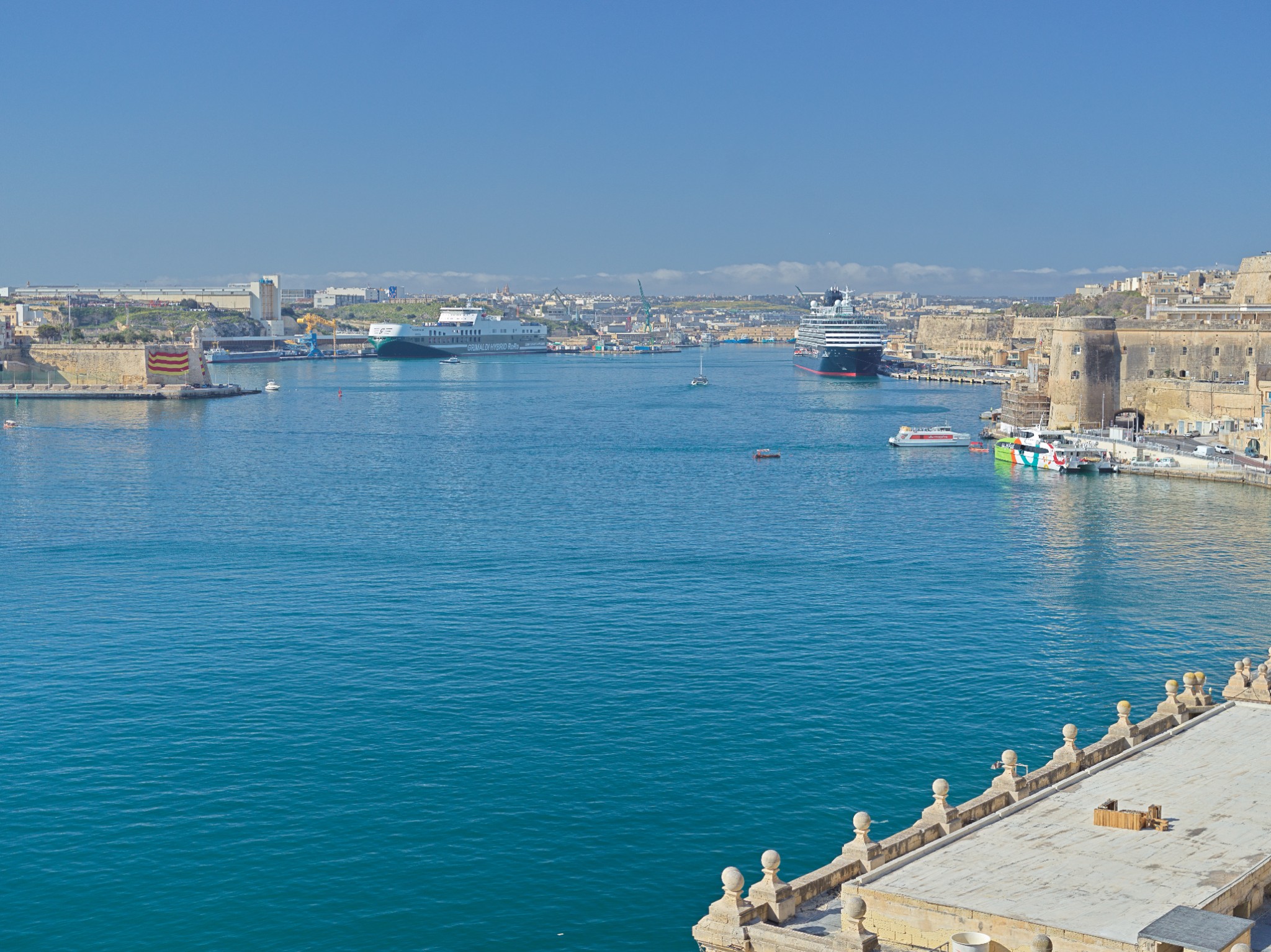 73 valletta grand harbour on a sunny fresh monday