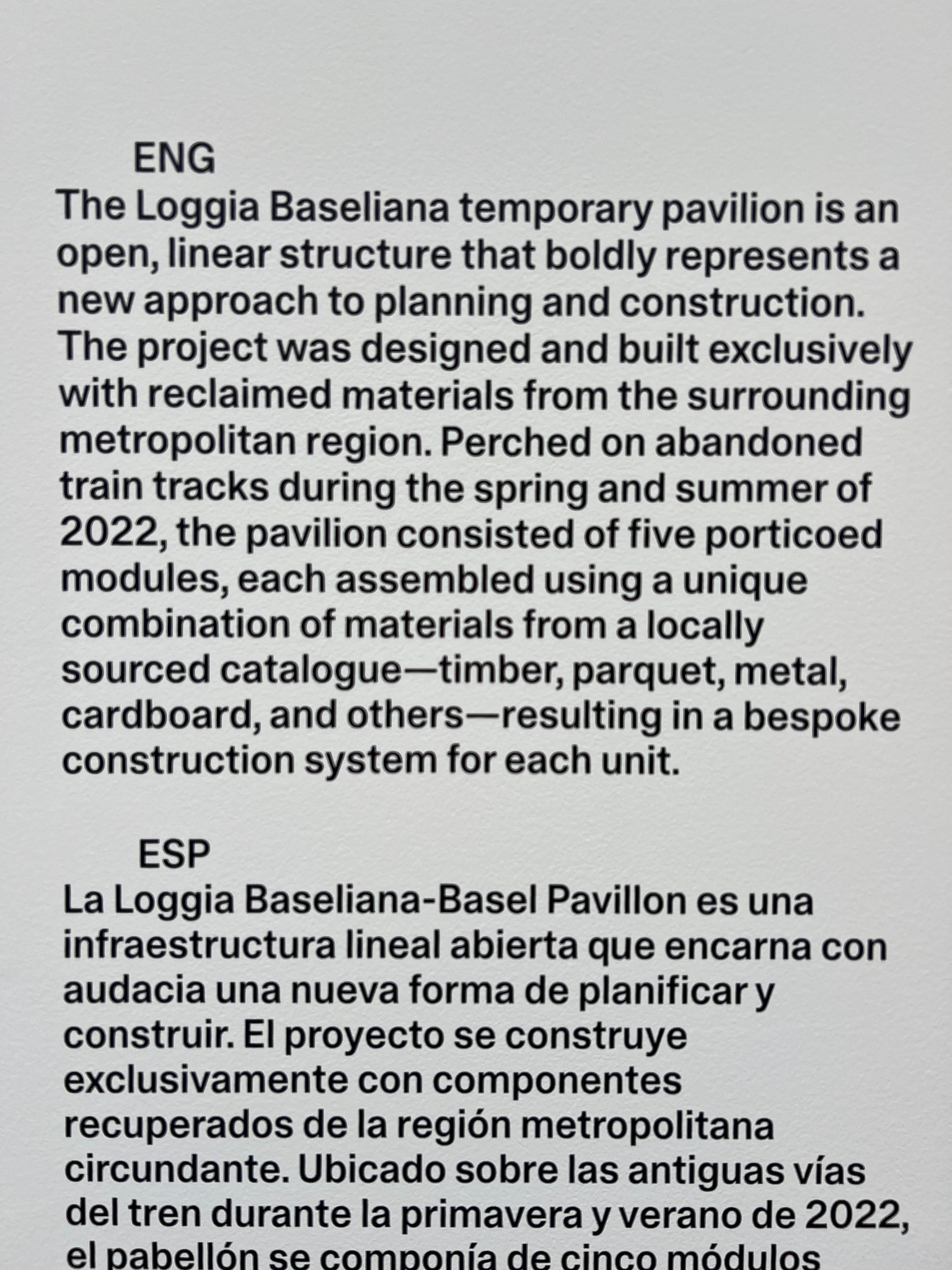 Espana wood project on tracks note